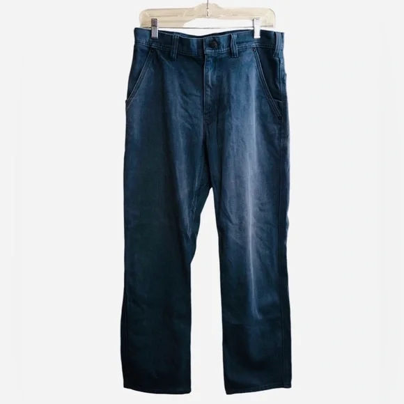 VTG 90s Y2K Patagonia Utility Workwear Pants L Blue Mens Straight 32 Waist jeans - Picture 3 of 13